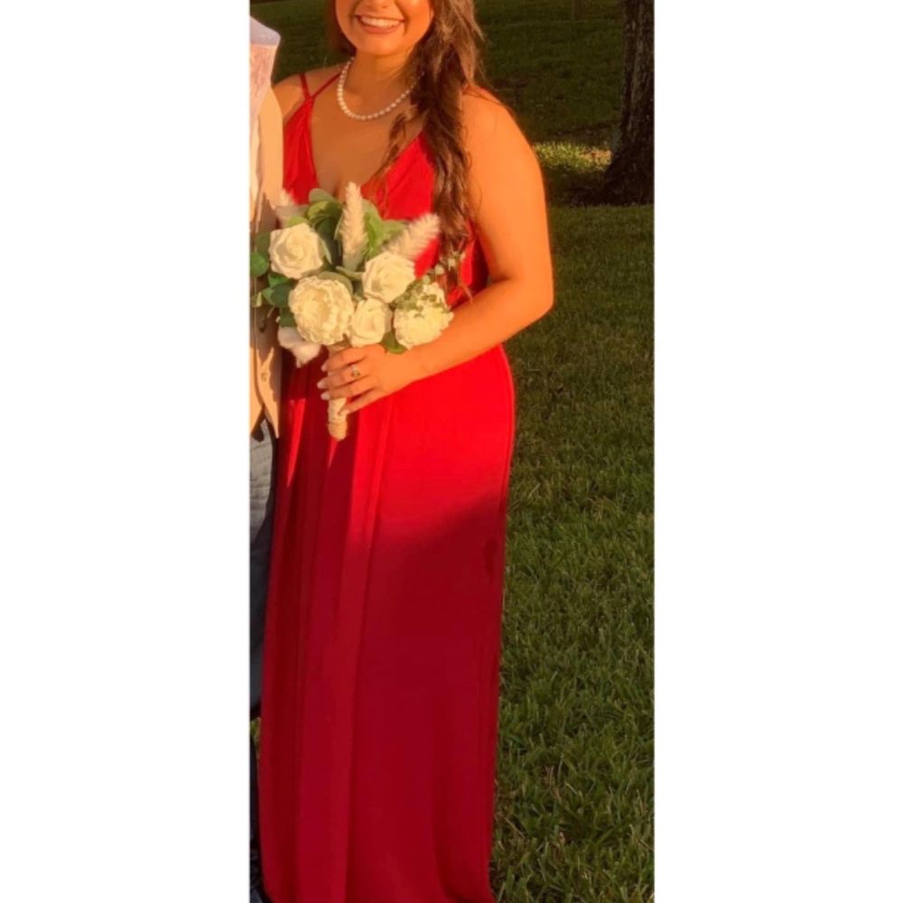 Red Apple Formal Wrap Dress